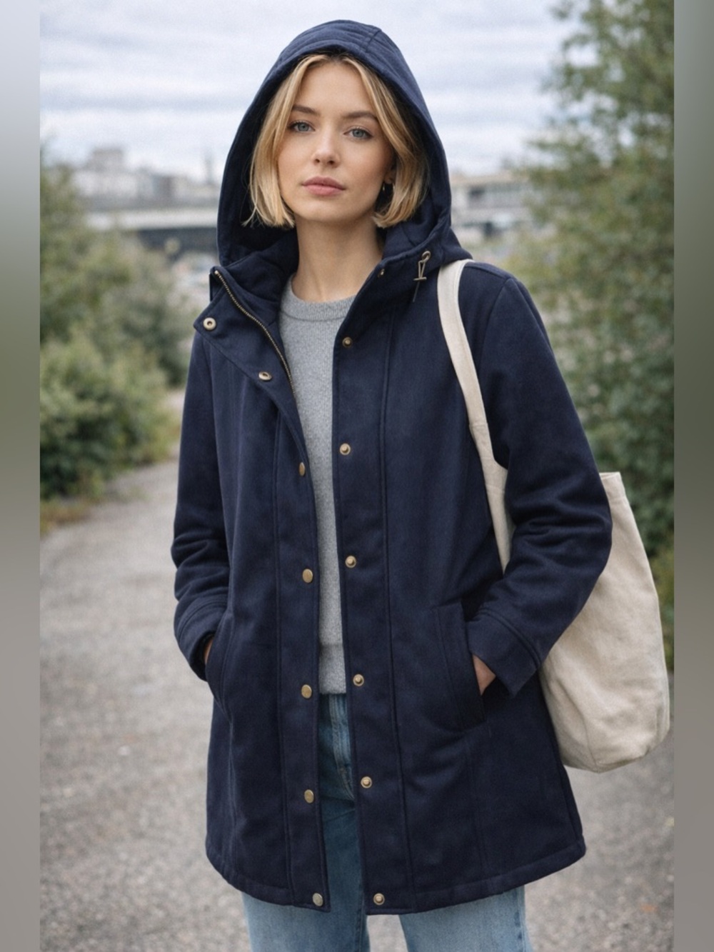 G.H. Bass & Co Women’s Fleece Lined Hooded Coat